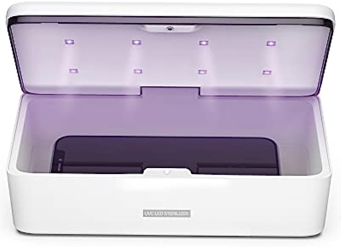 UV Light Sanitizer, Phone Sanitizer UV Box | UV Sterilizer Box for Smartphone | Clinically Proven Kills Germs Viruses &amp; Bacteria UV-C Light Disinfector 2021 New Gift for Family Men
