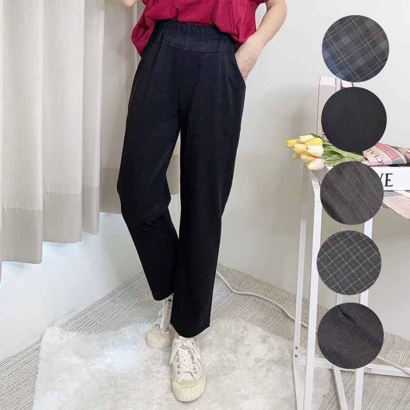 Absolutely must-buy slim and versatile elastic waist straight harem pants skinny pants carrot pants large size suit pants casual pants