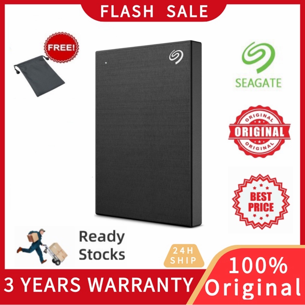 【SG】Seagate External Hard Disk One Touch Slim USB 3.0 Portable HDD Backup External Hard Drive (1TB/2TB/4TB/5TB)+ 3 Years Warranty